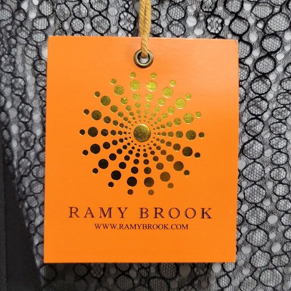 Ramy Brook Top Women's XS Black Natalie Sleeveless Drape New - Picture 6 of 7